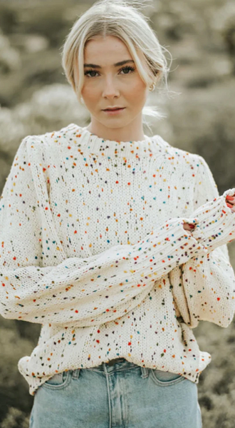Farrah Funfetti Sweater - Preorder - Please select the color(s) and size(s) you would like ordered and select $5 shipping or free pickup