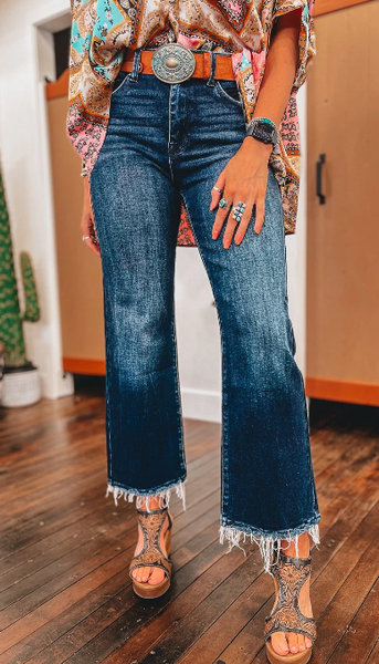 Punchy Cropped Flare Jean - Restock Preorder - Please select the sizes you would like ordered and select $5 shipping or free pickup upon checkout