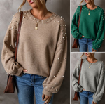 You Deserve It Embellished Sweater - Restock Preorder - Please select the colors and sizes you would like ordered and select $5 shipping or free pickup upon checkout