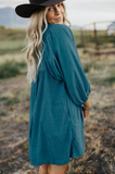 Cassidy Corduroy Lantern Sleeve Dress - Restock Preorder - Please select the colors and sizes you would like ordered and select $5 shipping or free pickup upon checkout