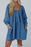 Love Life Denim Dress - Restock Preorder - Please select the sizes you would like ordered and select $5 shipping or free pickup upon checkout