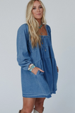 Love Life Denim Dress - Restock Preorder - Please select the sizes you would like ordered and select $5 shipping or free pickup upon checkout