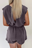 Bristol Black Open Back Romper - Preorder