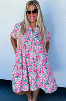 Summer Blooms Plus Size Floral Dress - Restock Preorder