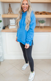 All Day Fleece Side Slit Hoodie by Salty Wave