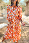 Fallin For You Boho Midi Dress - Restock Preorder- Please select the colors and sizes you would like ordered and select $5 shipping or free pickup upon checkout